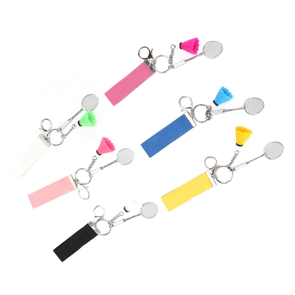 Badminton Keychain Unique Colorful Delicate Keyrings for Valentine Anniversary Birthday Gifts