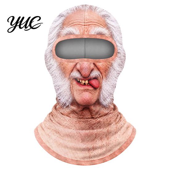 Winter Balaclava Mask Realistic Face Ski Mask, 3D Print Balaclava, Cold Weather Guard Protection Hood Neck Gaiter for Halloween Outdoor Cycling Funny