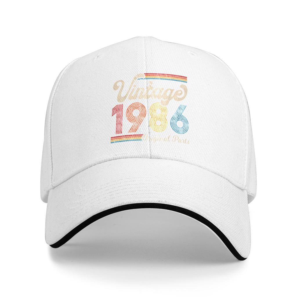 Vintage 1986 Birthday Gift Born Made 1986 Baseball Cap Outdoor Gym Sun Visor Hip Hop Hats Women Men Fashion Custom Baseball Caps