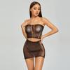Spot new sex underwear Gypsy mesh yarn hot diamond temptation mesh two-piece set