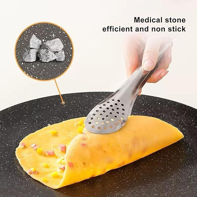 Best Seller KOREAN BBQ GRILL PAN ROASTING PLATE | Non-stick Smokeless Circular Grill Pan | Large Cast Iron Flat Bottom Frying Pan | Portable Smooth