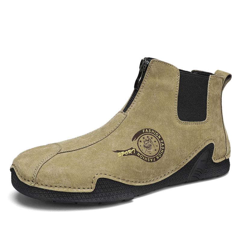 Men’s Leather Boots Outdoor Casual Sneakers Plus Size 39-46