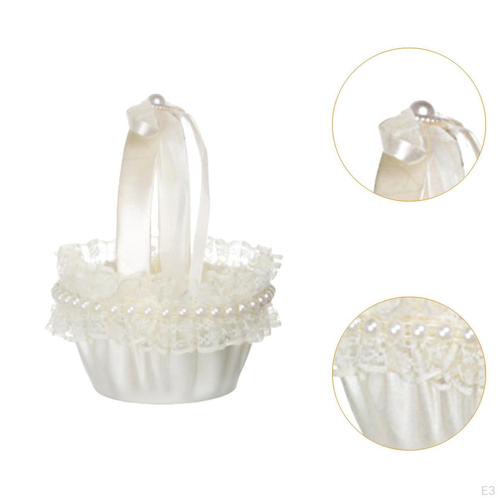 Свадебная корзина с цветами для девочек в западном стиле, свадебные аксессуары для невесты