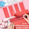 4-In1 Manual Paper Trimmer Multi-Functional Handheld Craft Paper Cutting Tool Press-Type Scrapbook Cutter Hand-Cutting Art Tools