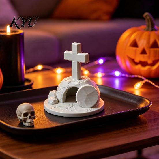 Christian Desktop Decoration 3D Printed Empty Tomb Easter Statue, Resurrection Scene Figurine for Home Religious Keepsake Decor, Memorial Ornament
