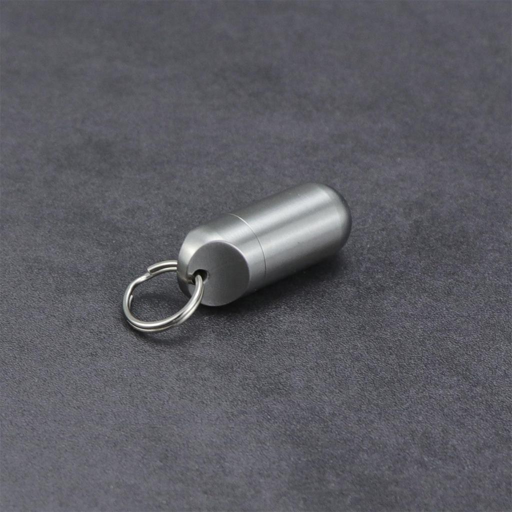 Водонепроницаемая портативная бутылочка для таблеток из титанового сплава - Маленькая герметичная уличная капсула для лекарств