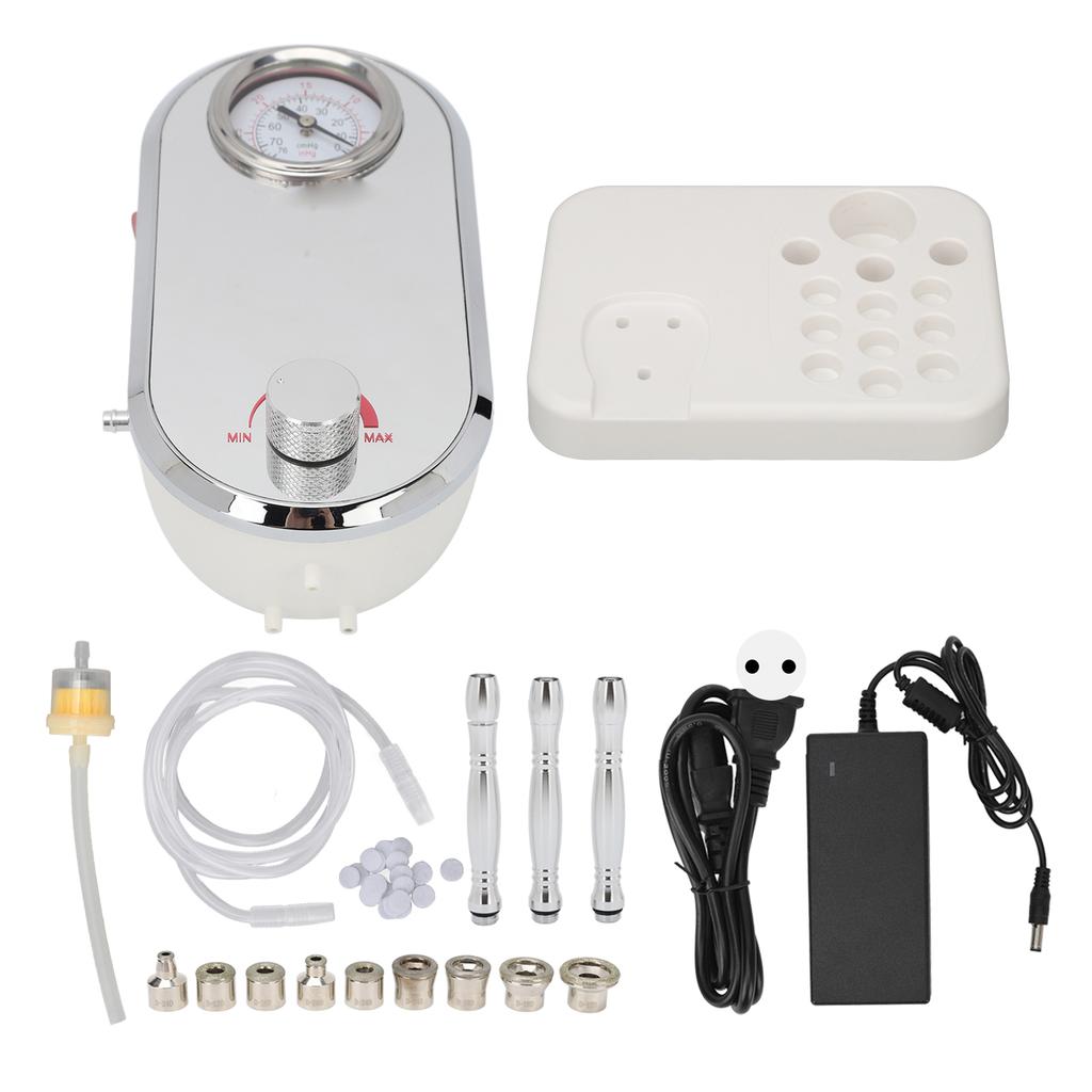 Дермабразия Аппарат для подтяжки кожи коллагеном Оборудование для ухода за кожей с 9 головками 100‑240 В ЕС вилка