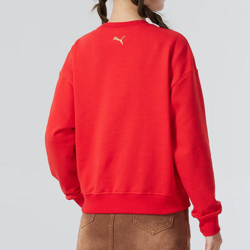 Puma Logo Running Fitness Training Fashion Hoodie Women Hoodies Red 631424-11