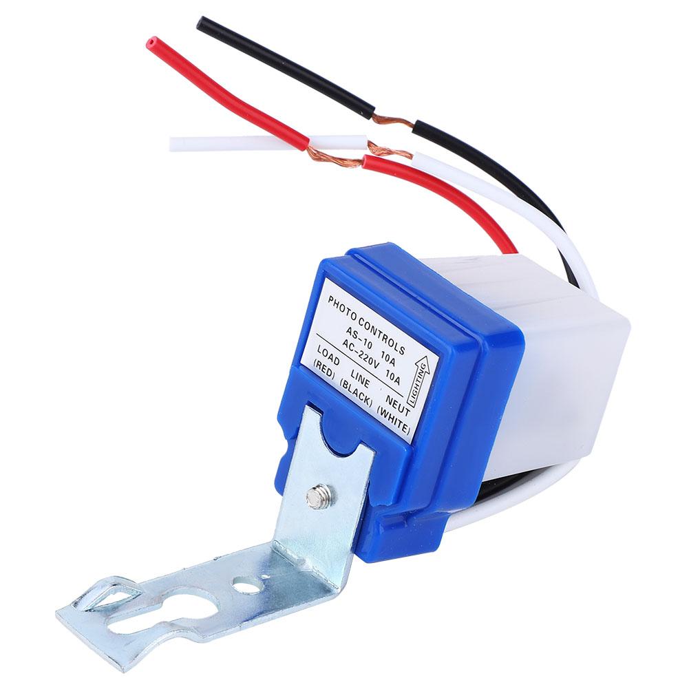 2 Pcs Automatic Light Switch Outdoor Street Photo Controlled Sensing Switch PhotoswitchAS 10A 220V AC220V