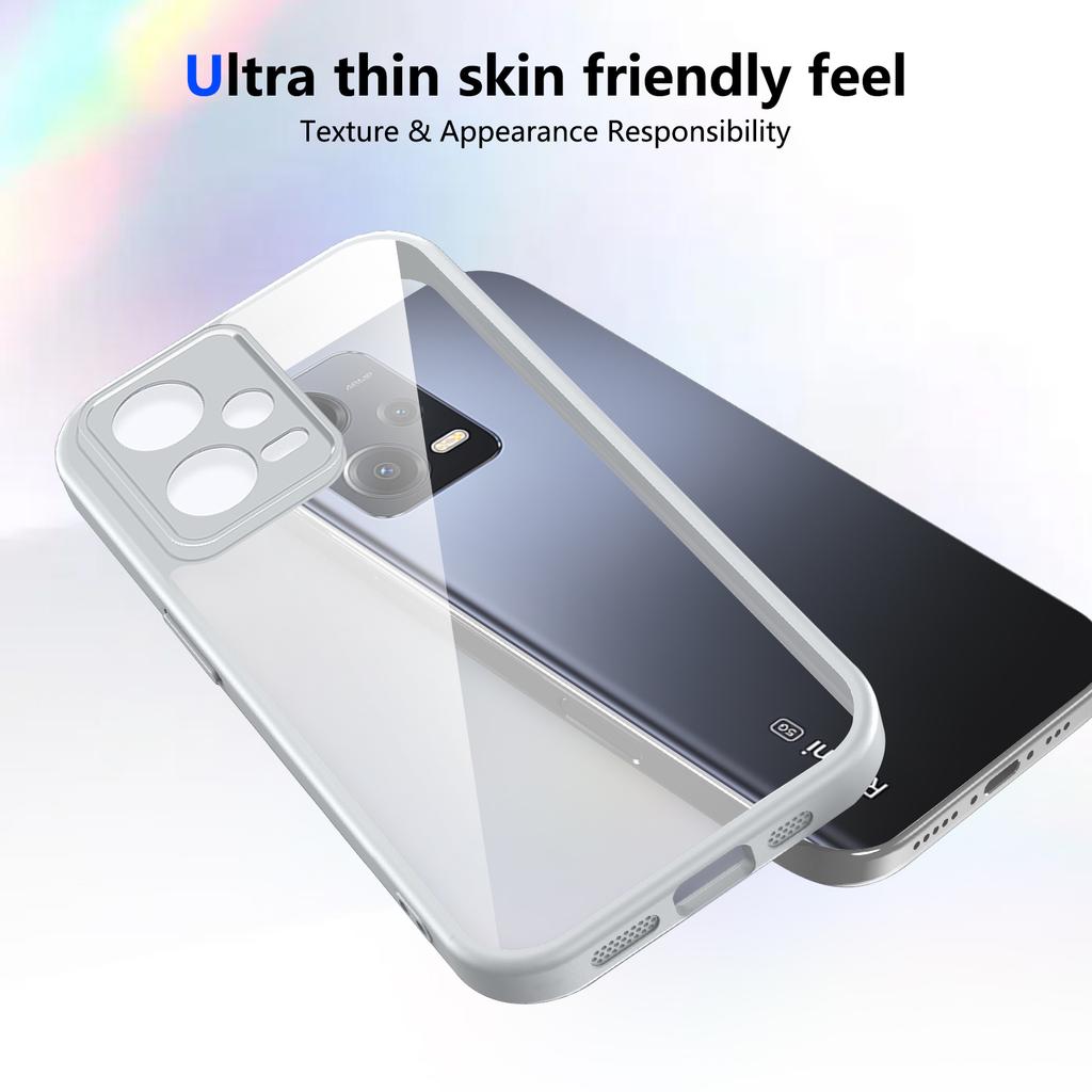 EUCAGR For Xiaomi Poco X5 5G Air Cushion Silicone TPU Bumper Clear Matte Back Cover Hard Phone Case for Xiaomi Poco X5 PocoX5 5G