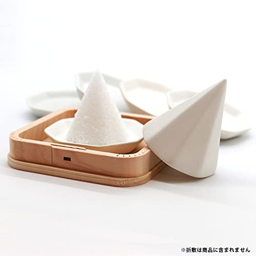 Kamidana no Sato Morishio Set, Octagonal, Small, Includes 5 Unglazed Octagonal Plates, Easy to Make Morishio, Solidifying Container, Good Luck, Protec