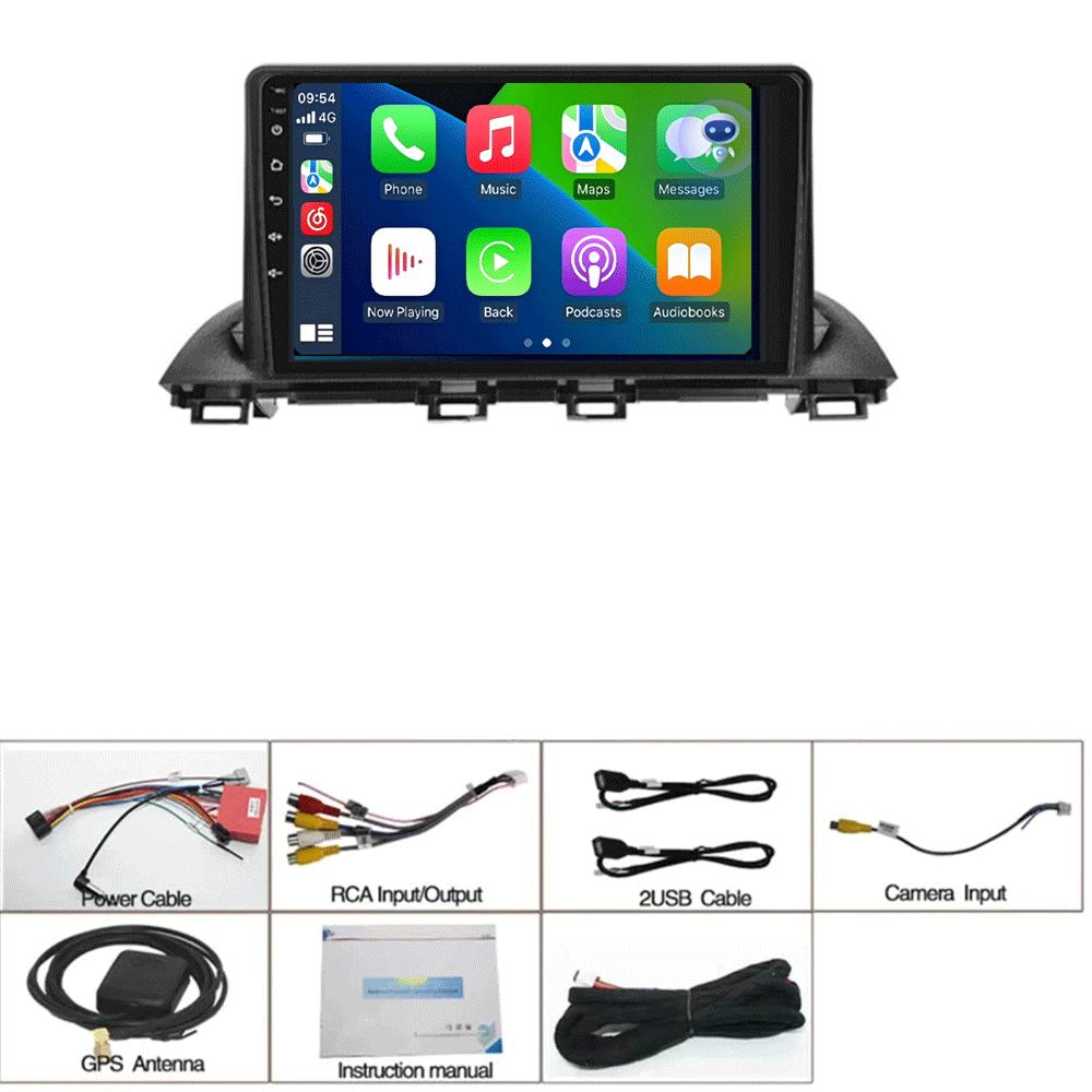 Автомагнитола Android 14 Carplay Auto Для Mazda 3 Axela 2013-2018 Стерео GPS Навигация Мультимедийный Видеоплеер Автомагнитола Головное Устройство