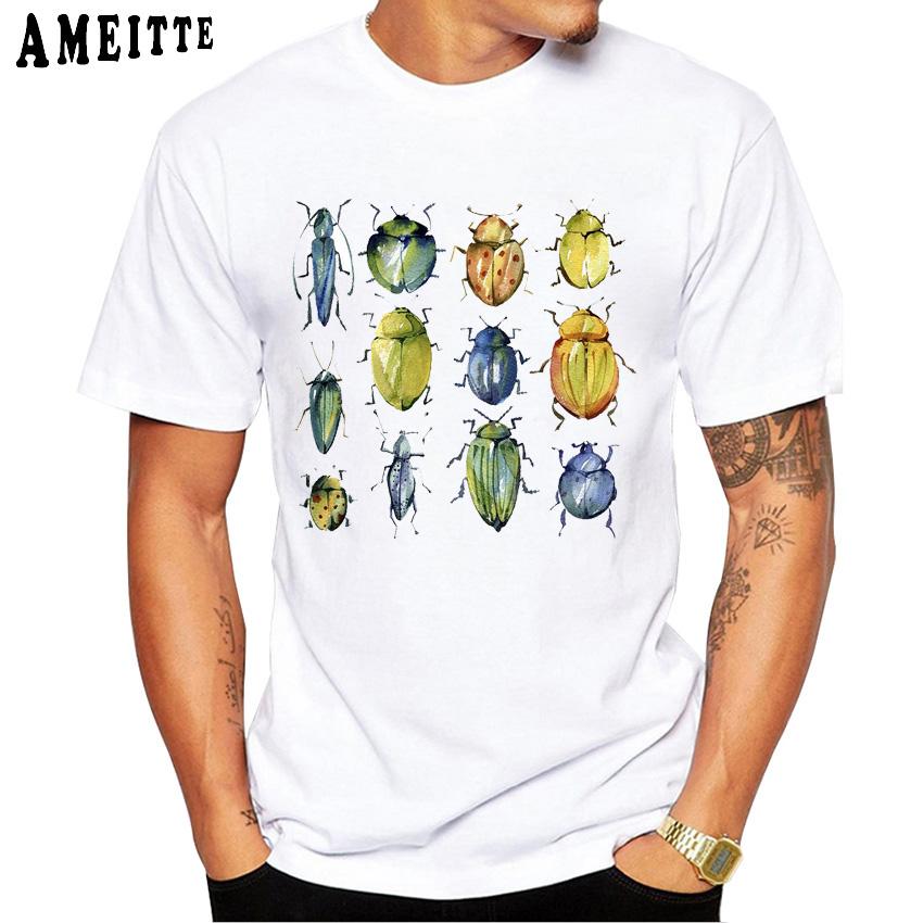 Features A Colorful Dorbeetle In Vivid Shades Print T Shirt Fashion Men S Short Sleeve