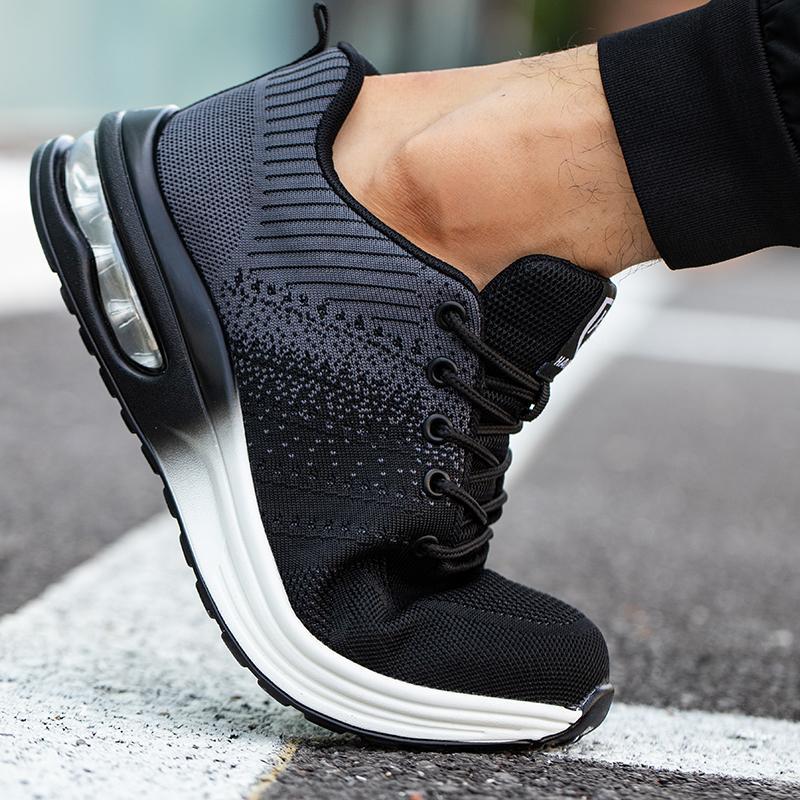 Рабочая обувь на воздушной подушке. Защитная обувь со стальным носком и защитой от ударов. Мужские и женские рабочие ботинки. Устойчивые к проколам рабочие защитные ботинки. Мужские повседневные кроссовки. Легкие дышащие.