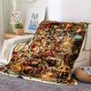 1Pc Christmas Night Celebration Blanket Soft And Comfortable Casual Warm Camping Travel Christmas Halloween Gift M91723