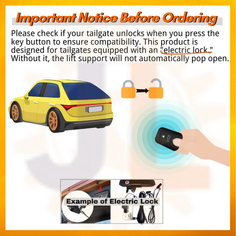Qty(2) Trunk Struts with Spring for MG ZS II SUV 2024-present Rear Tailgate Boot Lift Supports Shock Absorbers Dampers Props