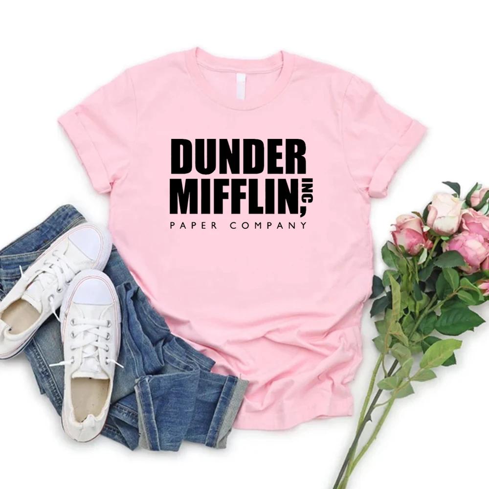 Футболка Dunder Mifflin, офисный подарок, футболка Dwight Schrute, забавная футболка с изображением телешоу, женская футболка Dunder Mifflin Paper Company