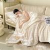Зимнее толстое одеяло Имитация кроличьего меха Пузырчатый бархат Кондиционер Фланелевые простыни Покрывало Постельное белье Теплое Двусторонний плюш Диванное полотенце