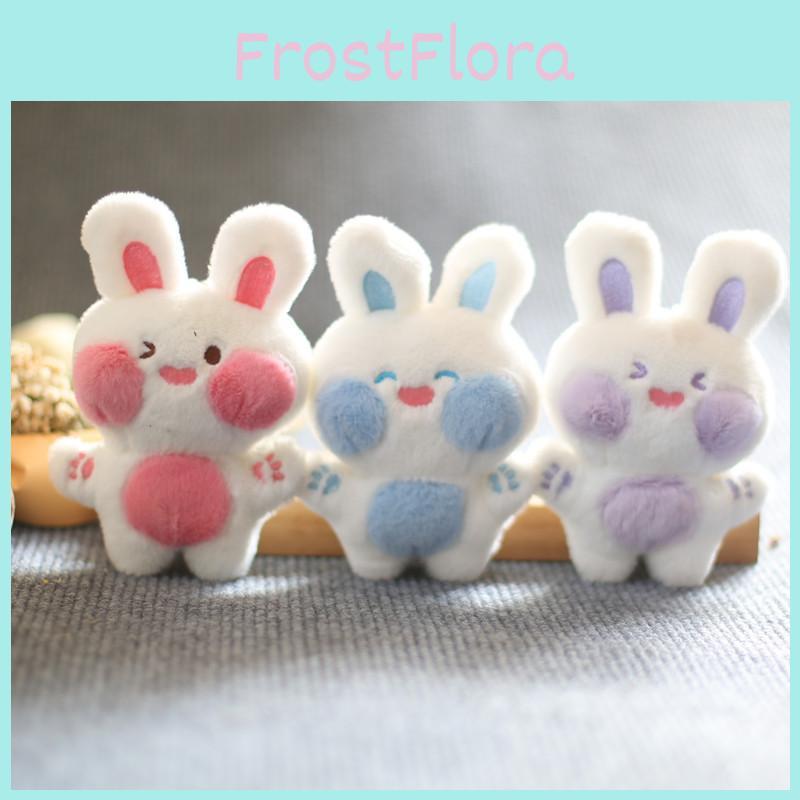 Adorable Cute Bunny Plush Toy Keychain Soft Short Plush Cartoon Rabbit Bag Charm