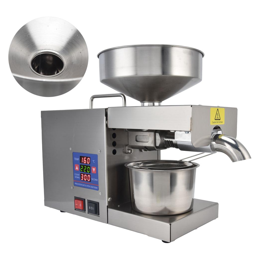 Интеллектуальный масляный пресс для зерновых из нержавеющей стали, горячая и холодная цифровая машина для извлечения масла для рекламы