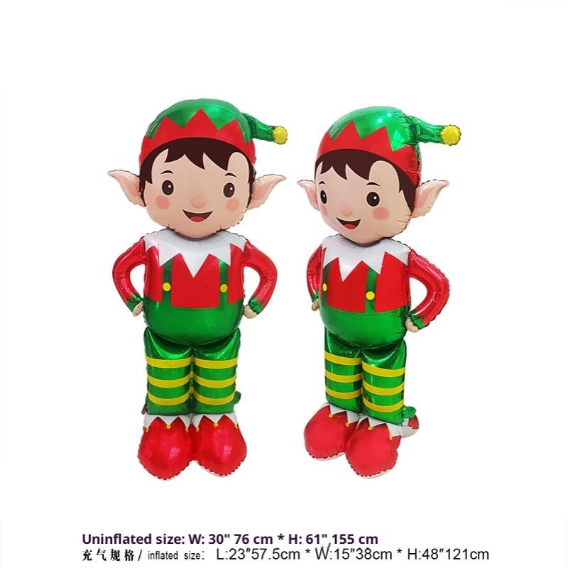 1 шт. Санта Клаус Снеговик Навидад Большой стоящий воздушный шар Год Пряничный человечек Стоящие Рождественские фольгированные шары Товары для вечеринки