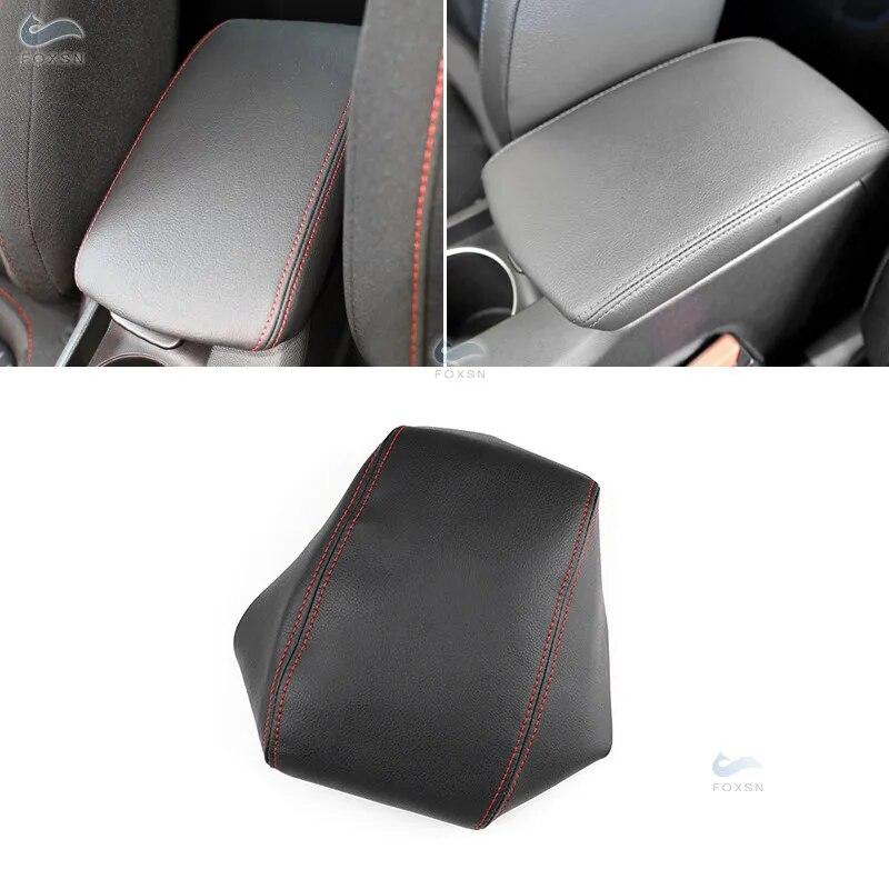 Soft Leather Center Armrest Cover For Peugeot 308 2012 2013 2014 2015 2016 Car Center Console Lid Armrest Box Cover Sticker Trim