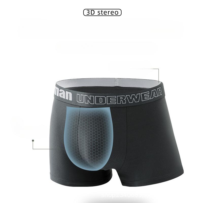 Men's Boxer Pure Cotton Inner Crotch Antibacterial Comfortable Breathable Mid-waist Underwear