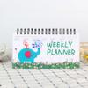 Notebook Up-turning Student Notebook Cartoon Weekly Planning Tearable Schedule Book