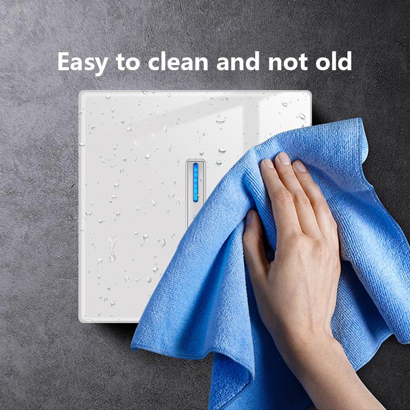 Белый светодиодный индикаторный световой выключатель Панель стеклянная клавиша пианино Самовосстанавливающийся настенный выключатель розетка, UK FR EU Универсальная электрическая розетка USB