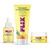 Набор Plant Fix Plix для ухода за кожей с ананасом против пигментации | Комбо: Очищающее средство, Сыворотка для лица и Увлажняющий крем с 2% Альфа-арбутином для
