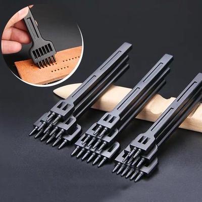 4/5/6 мм DIY Дыроколы Шнуровка Шить Кожа Ремесленные Инструменты Прочный Черный Портативный Новый 2/4/6 Зубец