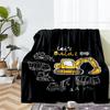 excavator Theme Printed Blanket - Perfect for Couch, Bed, Travel & Outdoor Use | Machine Washable, Cozy & Durable.
