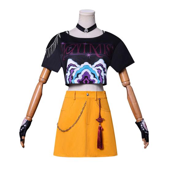 Rumi Inspired Cosplay Costume Korean Style Demon Hunter Outfit Halloween Party Dress Up Accessory for Girls