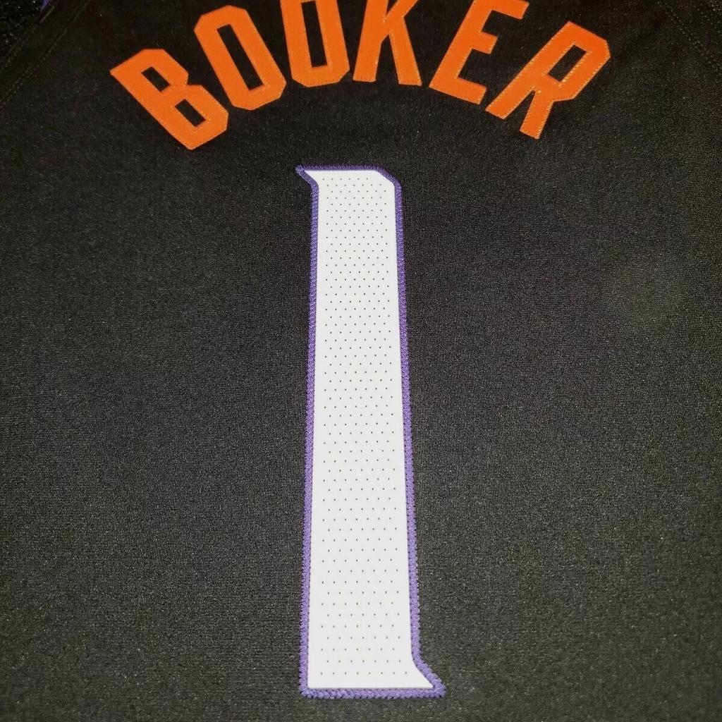 Nike Devin Booker Phoenix Suns City Edition The Valley свободная удобная дышащая баскетбольная майка унисекс черная CN1627-010
