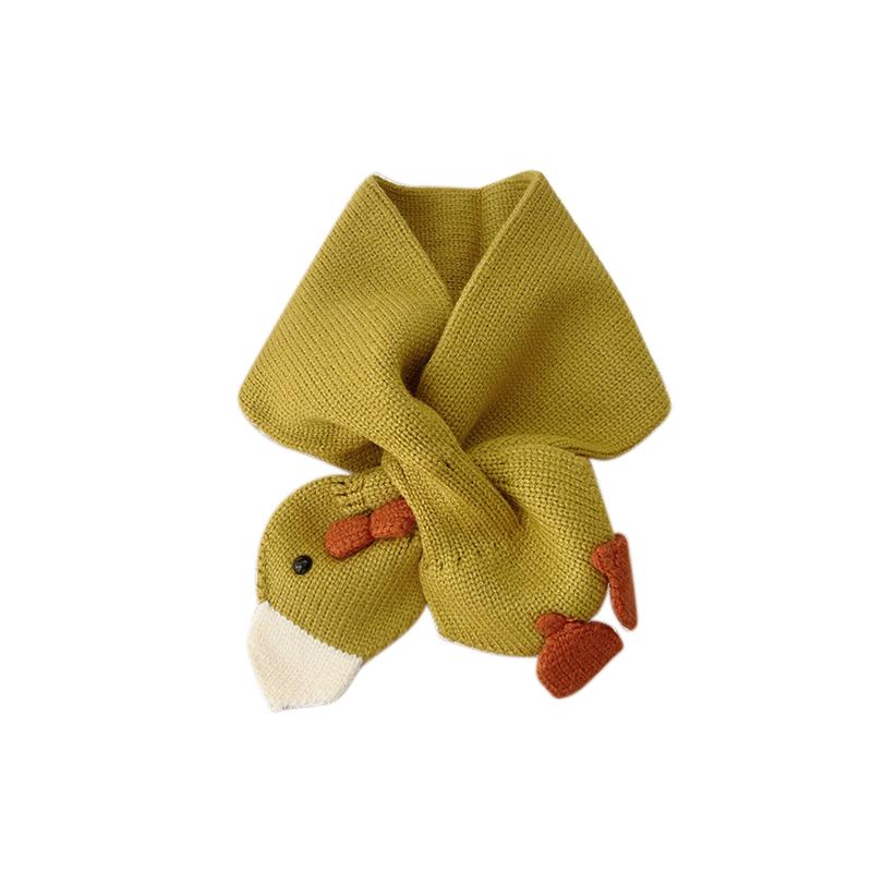 Корейский детский шарф, милый детский шарф с изображением животных, шарфы для мальчиков и девочек, осенне-зимний теплый вязаный шарф, модные детские аксессуары