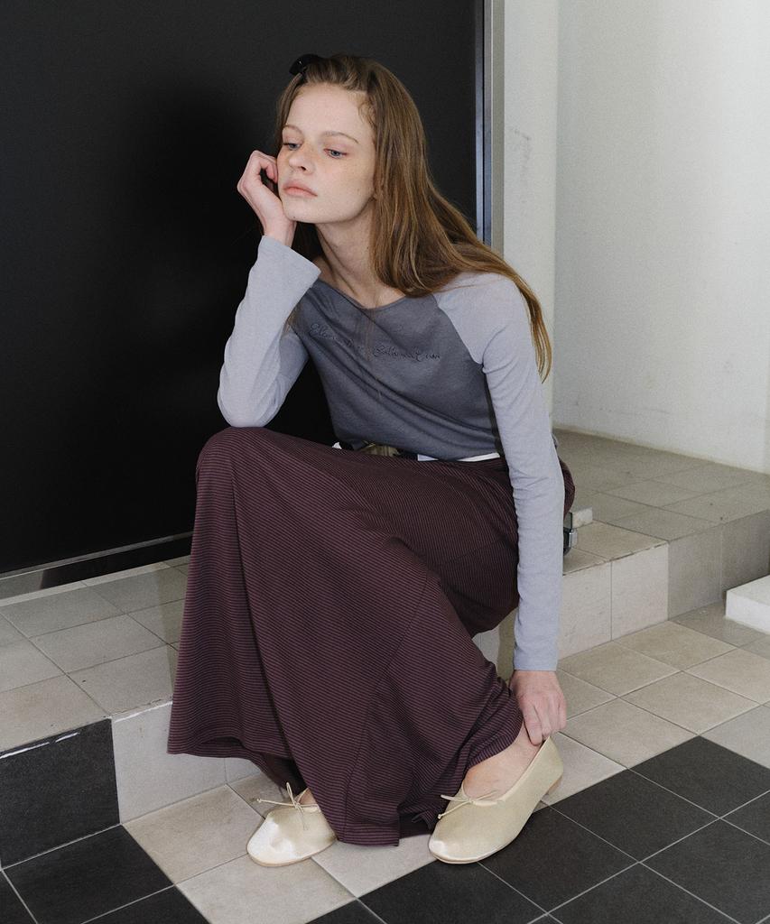 Enor [Core] Comfy Maxi Skirt - Purple