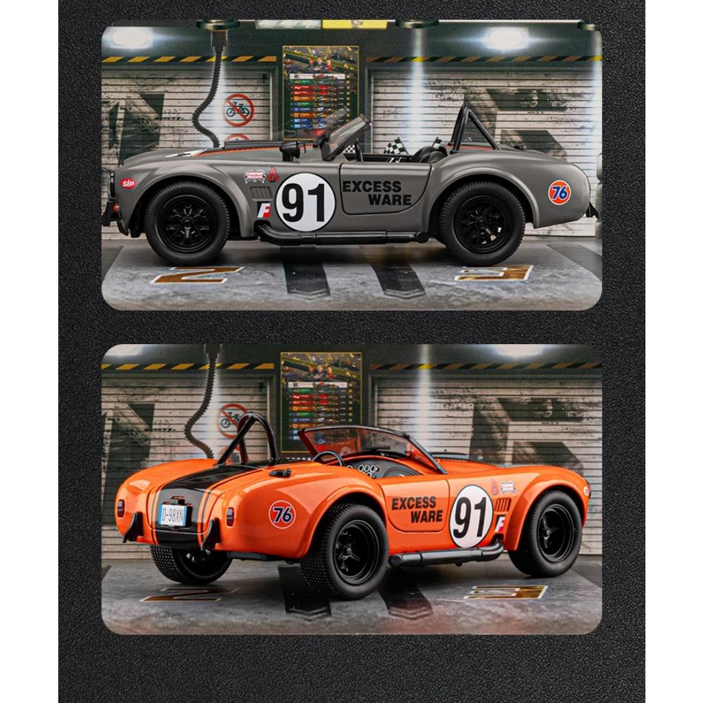 1/22 Ford Shelby Cobra Реплика Литой Модель Автомобиля Кабриолет Ретро Коллекция Классический Автомобиль Игрушечная Машина Подарок Мальчику на Праздник День Рождения
