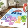 1Pc Happy New Year Rug Office Carpet Indoor Outdoor Doormat Nonslip Soft Living Room Christmas Halloween Gift D922197