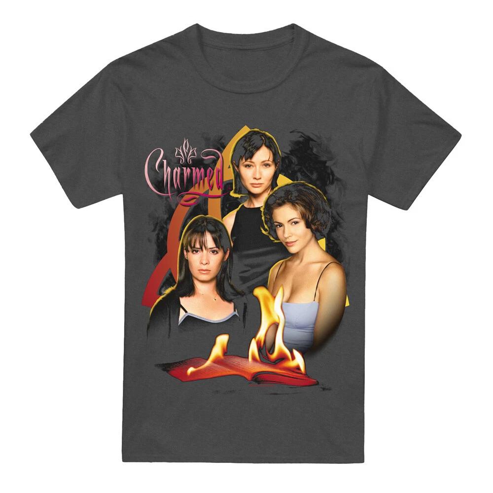 Оригинальная футболка Charmed Three 100% хлопок Мужские футболки Топ S-2XL, Угольный
