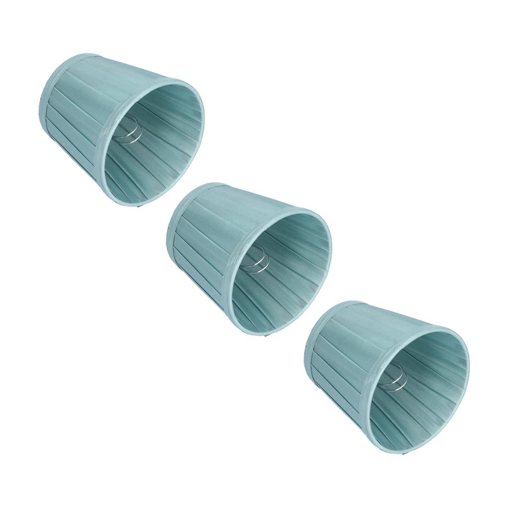 3PCS Cloth Lampshade E14 Clip On Fabric Lamp Cover for Chandelier Wall Lamp Office Home Decor