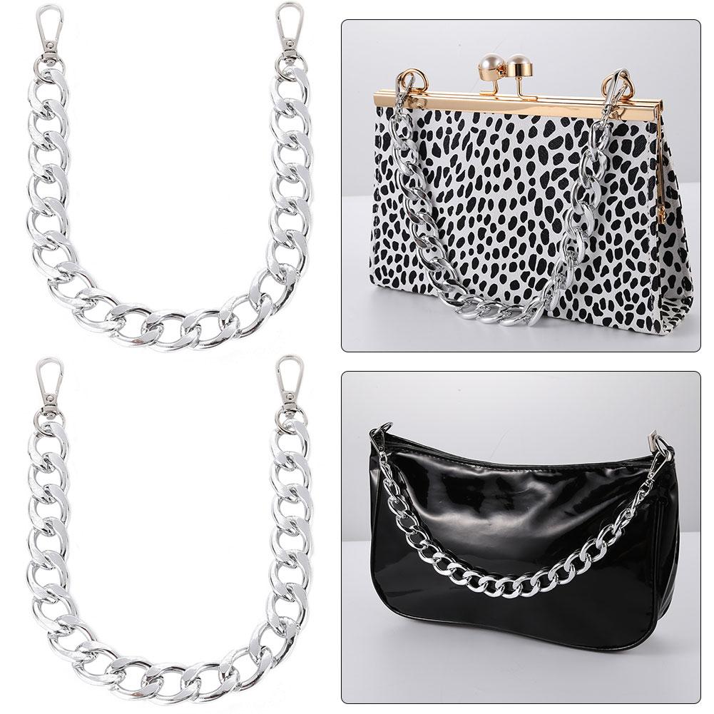 40 см панк-металлическая толстая цепочка для сумки через плечо с ручками для сумки своими руками (Серебряный) ?