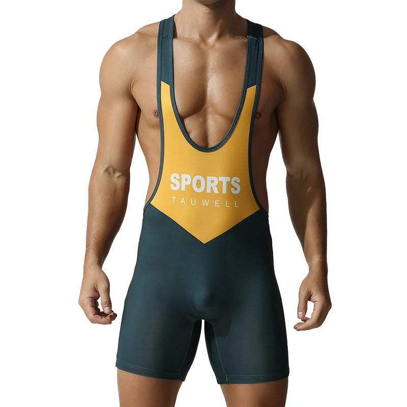 Mens Sleeveless Bodysuit Gym Weightlifting Wrestling Squat Training Quick Dry Breathable