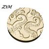 Skull Wax Stamp Gothic Seal Head, Retro And Bat Pattern Dark Aesthetic Stationery Sealing Stamp, Punk Style Brass for Letter Decoration Artistic