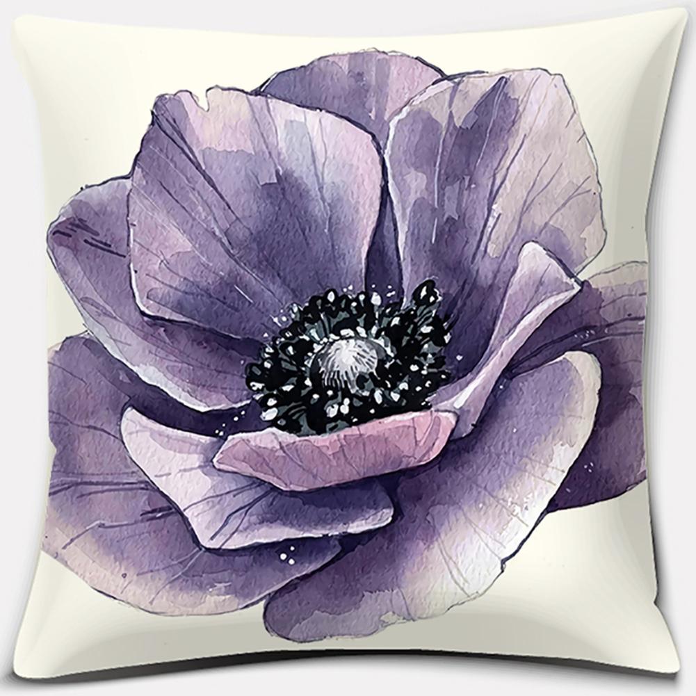 Наволочка с принтом цветов и птиц, квадратная наволочка, украшение для дома и офиса, наволочка, чехол для подушки