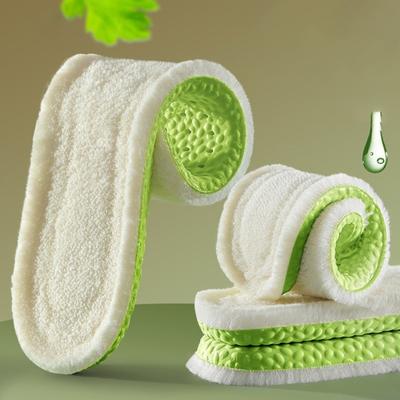 Yousheng Пушистые дезодорирующие стельки с полынью Зимние теплые пушистые стельки для обуви Дышащие уютные внутренние стельки Замена для обуви ботинок