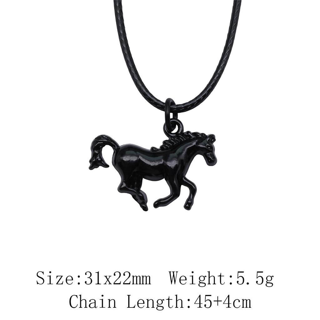 Новинки Чокеры Ожерелья Для Женщин Ожерелье С Слоном И Лошадью Кожаная Цепочка 45см Сувенирные Подвески На Шею