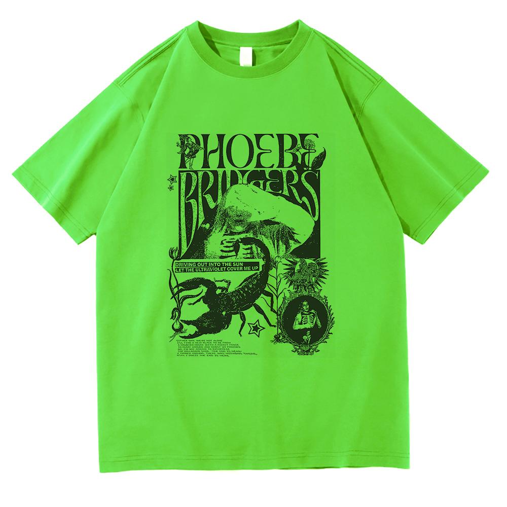 Футболка Phoebe Bridgers на гастролях Модная женская одежда Харадзюку Футболка Унисекс Высококачественные повседневные хлопковые футболки Футболки Графические