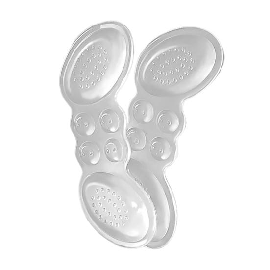 1 Pair Heel Silicone Pads Non-slip Anti-wear Transparent Adhesive Soft Relief Pain Foot Care Women Men Invisible Heel Insole Stickers