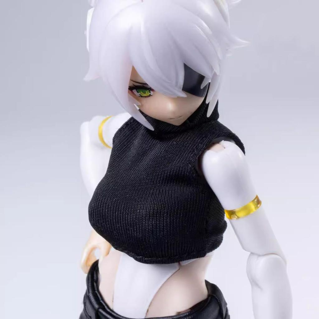 112 Милый набор, повседневный набор Масштаб 112 Одежда для фигурок масштаба 112. 112 фигурка Девушка-машина Бронированная девушка Панк-стиль в стиле хакера (голова и