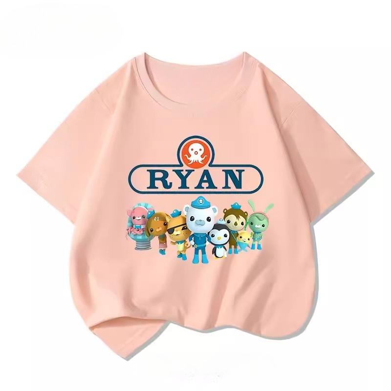 Potdemiel Octonauts Rescue Team Childrens 100 Cotton TShirt New Summer Style Comfortable and Breathable Childrens TShirt